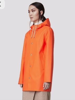 Stutterheim Stockholm Original Orange Raincoat